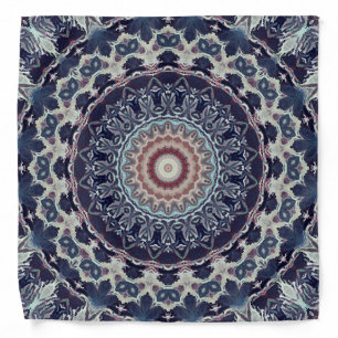 Seamless round ornamental mandala pattern arabic k bandana