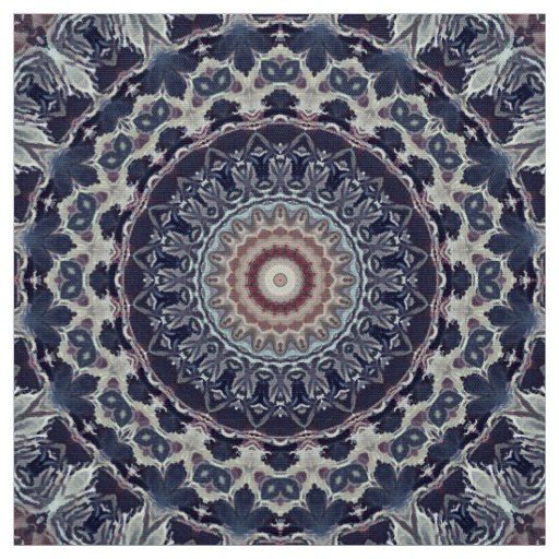 Seamless round ornamental mandala pattern arabic k fabric