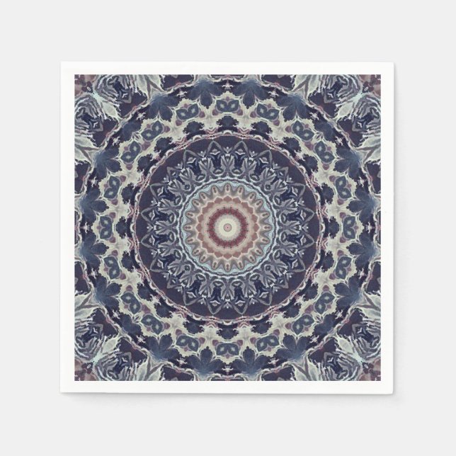 Seamless round ornamental mandala pattern arabic k napkins (Front)