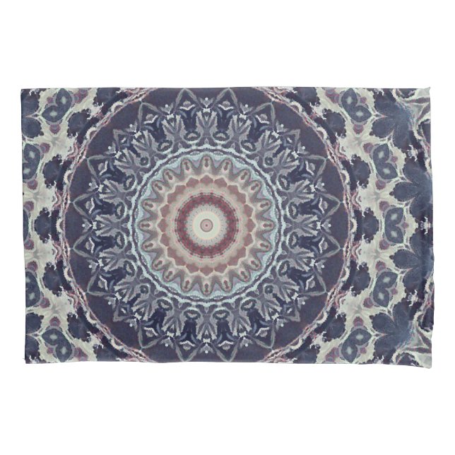 Seamless round ornamental mandala pattern arabic k pillow case (Front-Left)