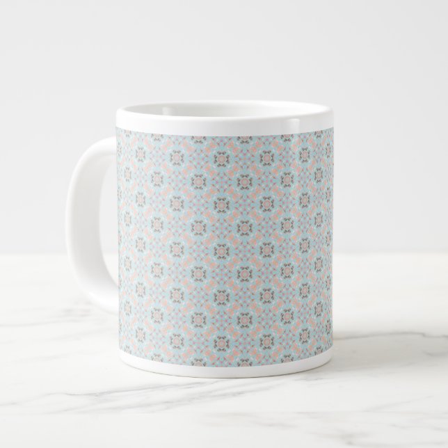 Seamless Sea Themed Pattern Giant Coffee Mug (Front Left)