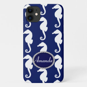 Seamless Seahorse Pattern iPhone 11 Case