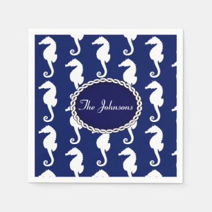 Seamless Seahorse Pattern Napkins