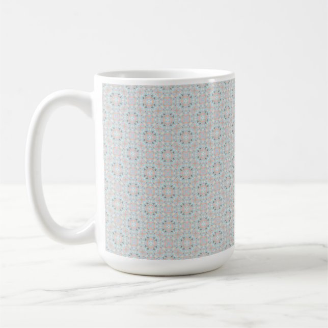 Seamless Seashell Pattern Coffee Mug (Left)