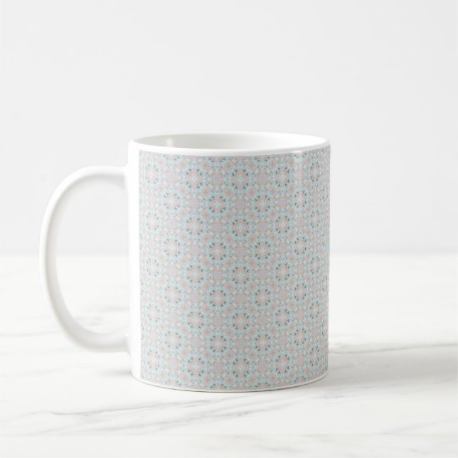 Seamless Seashell Pattern Coffee Mug (Left)