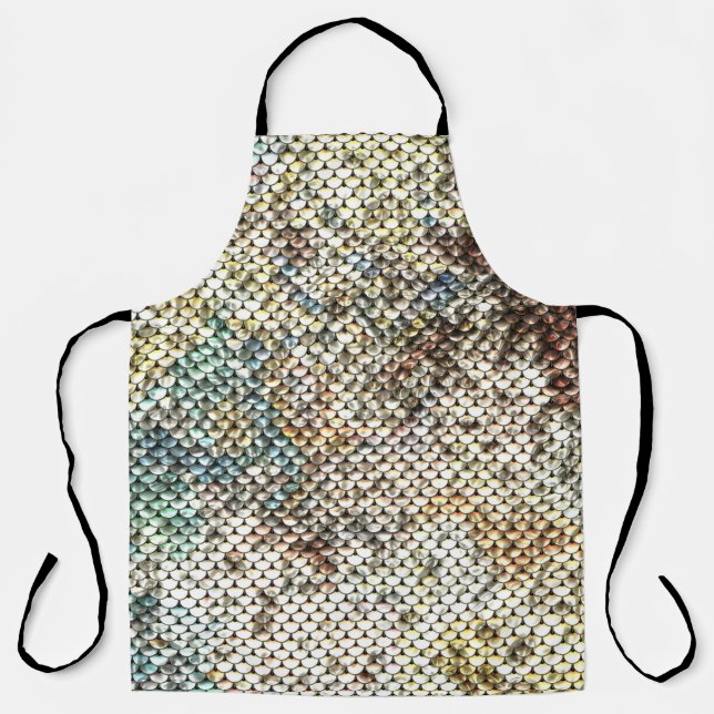 Seamless sequins texture: sparkling background. apron (Front)