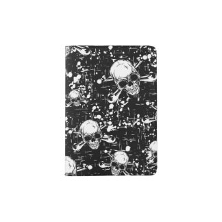 seamless skull background passport holder