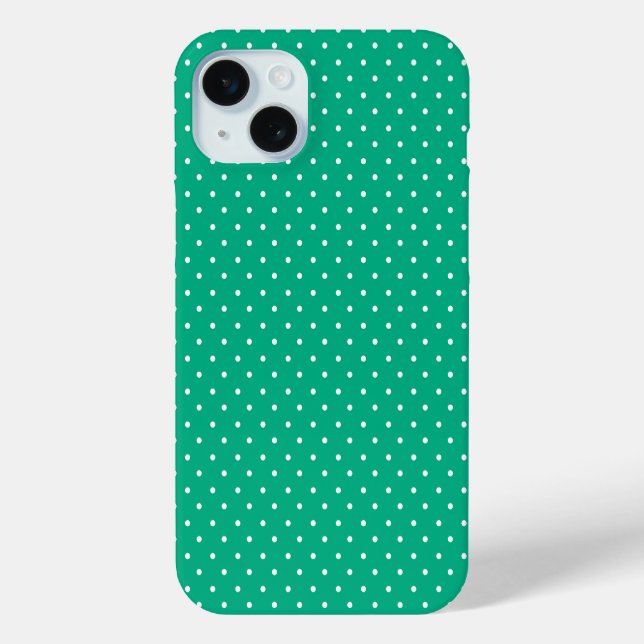 Seamless solid teal polka dot pattern Case-Mate iPhone case (Back)
