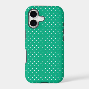 Seamless solid teal polka dot pattern iPhone 17 case