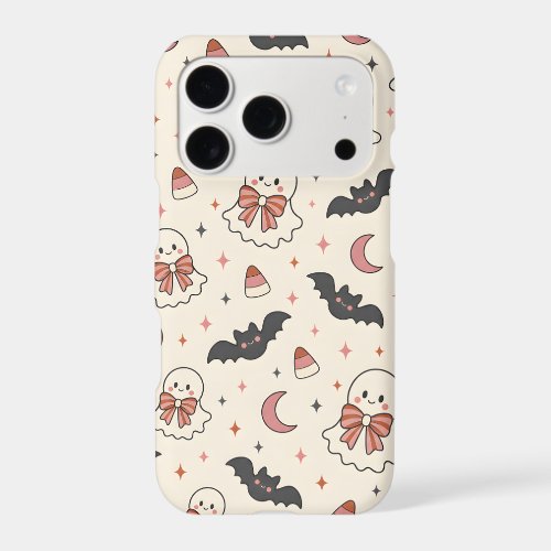 Seamless Spooky Cute Fall Design iPhone 17 Pro Case