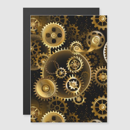 Seamless Steampunk Brass Gears (Front/Back)