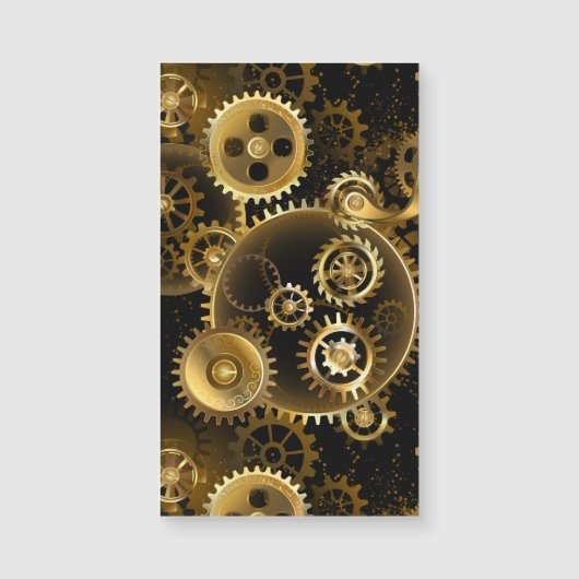 Seamless Steampunk Brass Gears (Front)
