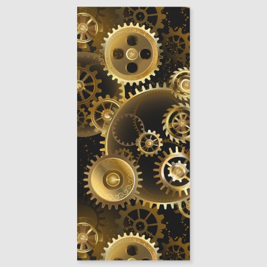 Seamless Steampunk Brass Gears (Front)