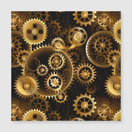 Seamless Steampunk Brass Gears (Front)