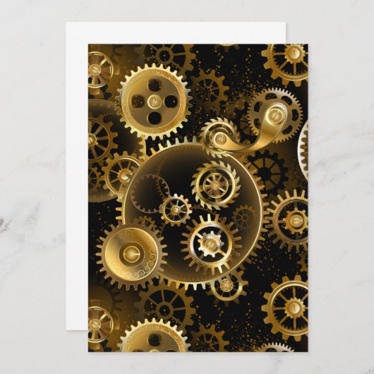 Seamless Steampunk Brass Gears (Front/Back)
