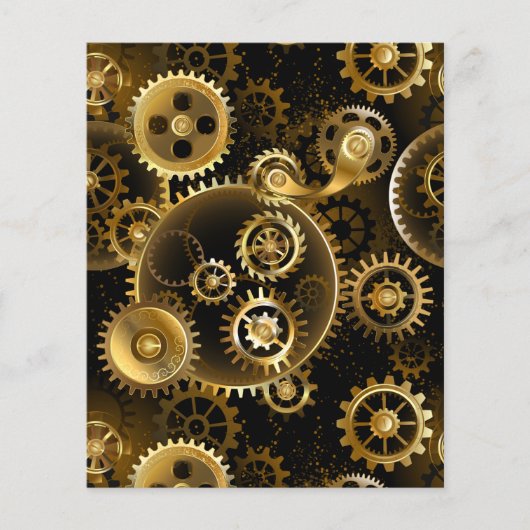 Seamless Steampunk Brass Gears (Front)