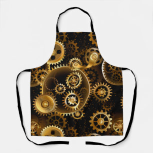 Seamless Steampunk Brass Gears Apron