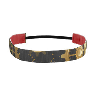 Seamless Steampunk Brass Gears Athletic Headband