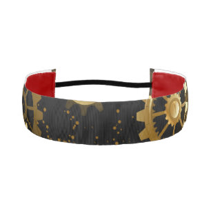 Seamless Steampunk Brass Gears Athletic Headband