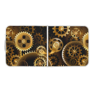 Seamless Steampunk Brass Gears Beer Pong Table