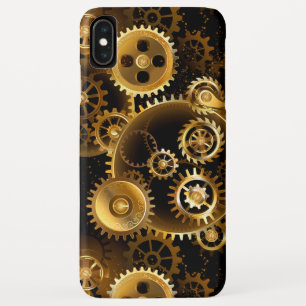 Seamless Steampunk Brass Gears iPhone XS Max Case