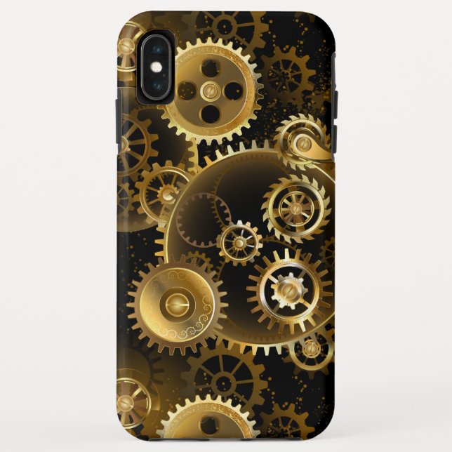 Seamless Steampunk Brass Gears Case-Mate iPhone Case (Back)