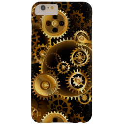 Seamless Steampunk Brass Gears Barely There iPhone 6 Plus Case