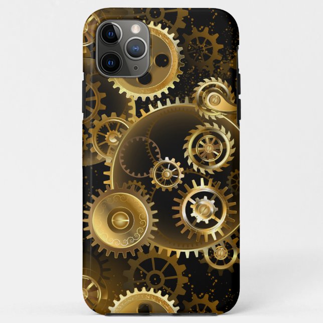 Seamless Steampunk Brass Gears Case-Mate iPhone Case (Back)