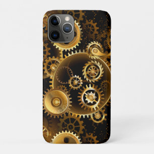 Seamless Steampunk Brass Gears iPhone 11 Pro Case