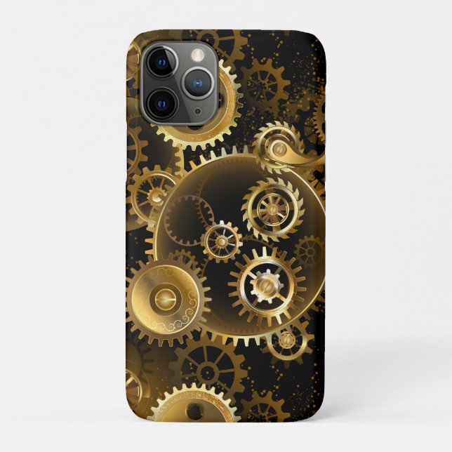 Seamless Steampunk Brass Gears Case-Mate iPhone Case (Back)