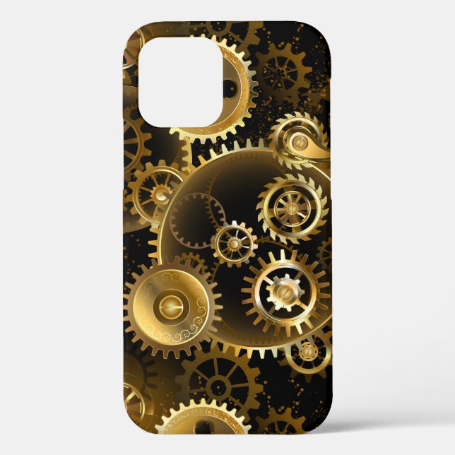 Seamless Steampunk Brass Gears Case-Mate iPhone Case (Back)