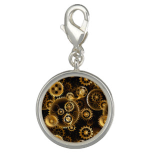 Seamless Steampunk Brass Gears Charm
