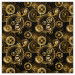 Seamless Steampunk Brass Gears Fabric