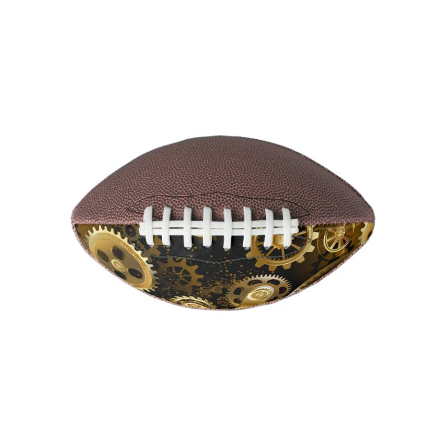 Seamless Steampunk Brass Gears Football (Front)