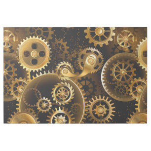 Seamless Steampunk Brass Gears Gallery Wrap
