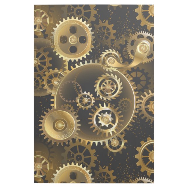 Seamless Steampunk Brass Gears Gallery Wrap (Front)
