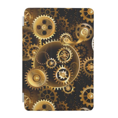 Seamless Steampunk Brass Gears iPad Mini Cover