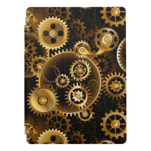 Seamless Steampunk Brass Gears iPad Pro Cover
