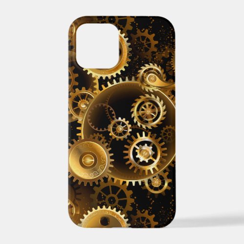 Seamless Steampunk Brass Gears iPhone 12 Pro Case