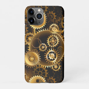 Seamless Steampunk Brass Gears iPhone 11Pro Case