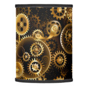 Seamless Steampunk Brass Gears Lamp Shade (Left)
