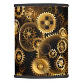 Seamless Steampunk Brass Gears Lamp Shade (Front)