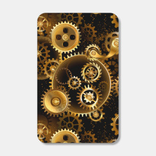 Seamless Steampunk Brass Gears Matchboxes