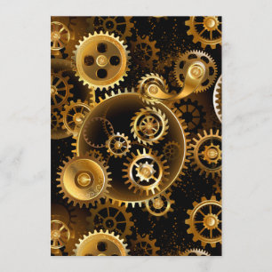 Seamless Steampunk Brass Gears Menu