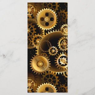 Seamless Steampunk Brass Gears Menu
