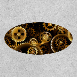 Seamless Steampunk Brass Gears Patch