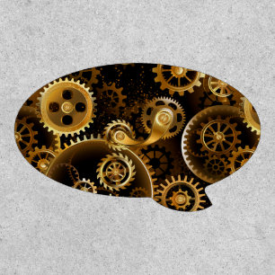 Seamless Steampunk Brass Gears Patch