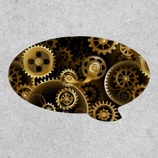 Seamless Steampunk Brass Gears Patch (Front)