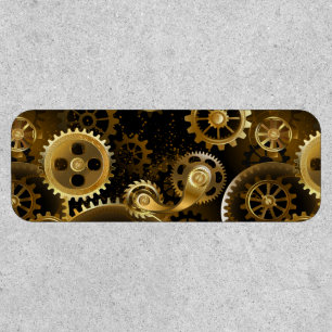 Seamless Steampunk Brass Gears Patch