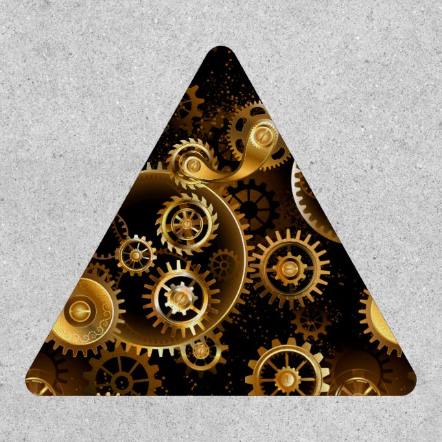 Seamless Steampunk Brass Gears Patch (Front)